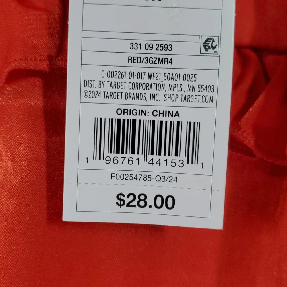 Wild Fable™ Women's Rosette Mini Babydoll Dress ~ Red - Picture 16 of 16
